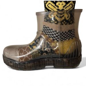 UGG Translucent Brown Short Rain Boots